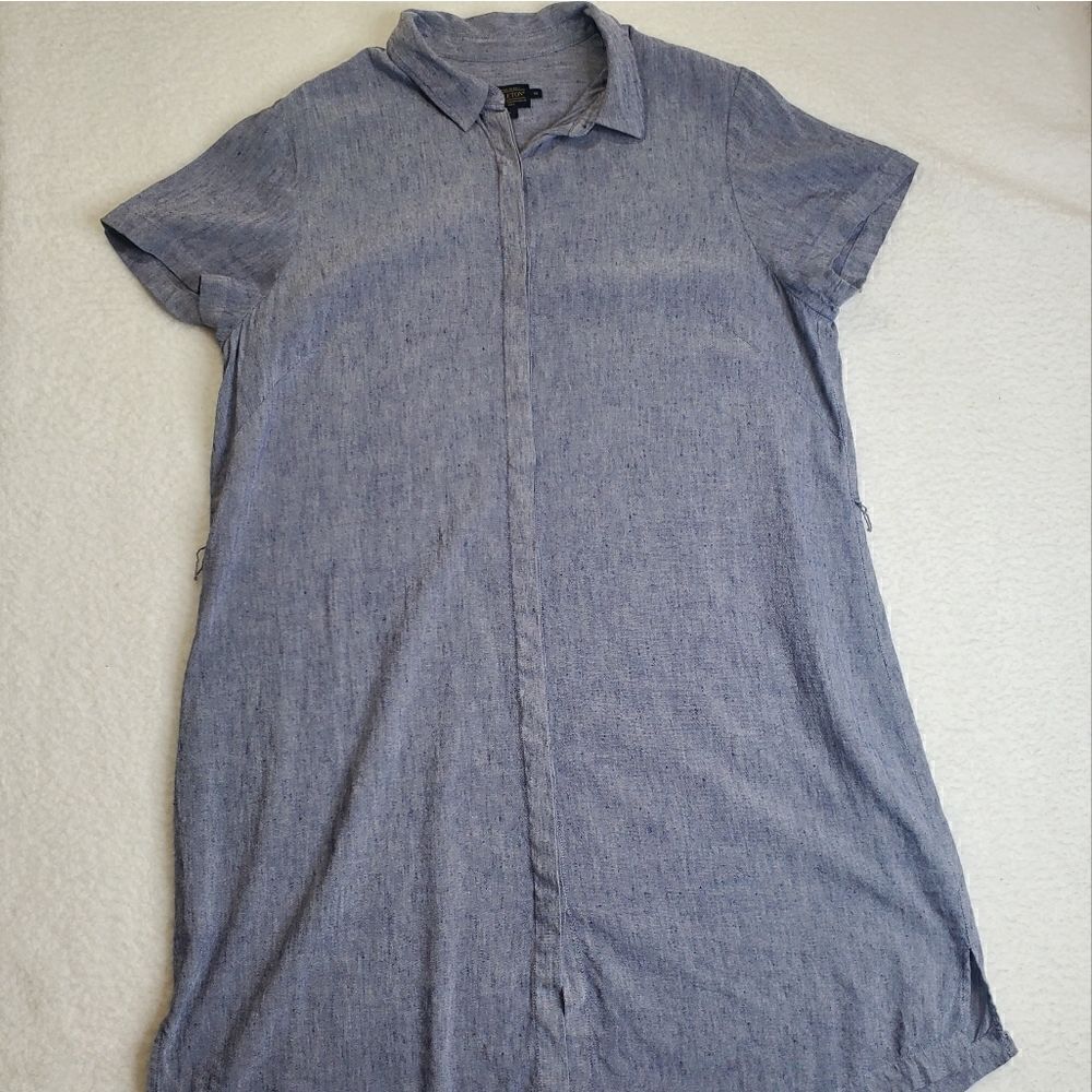 Pendleton Linen Blend Button Down Dress Size 14 - Picture 15 of 16